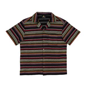 Knit Stripe Camp Shirt