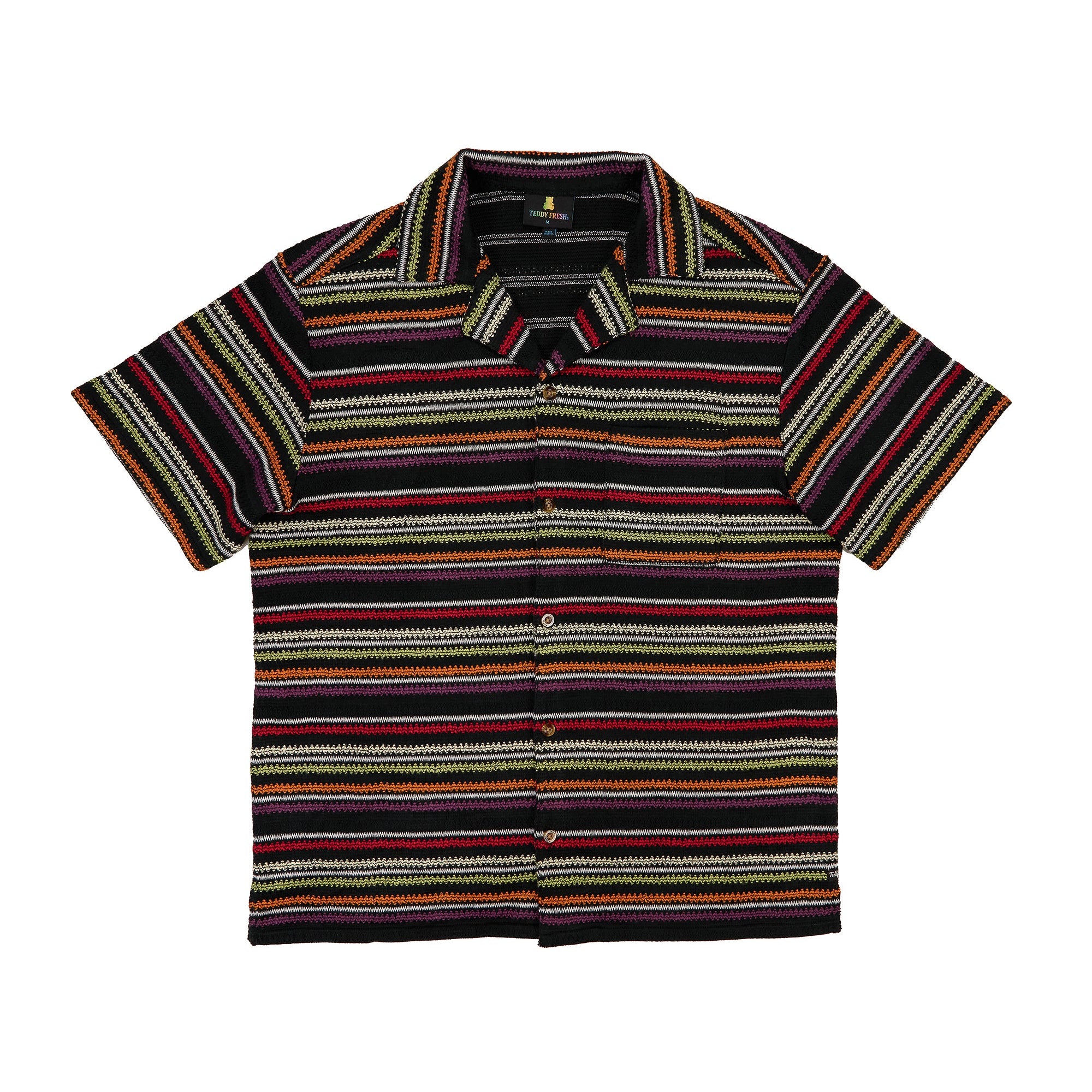 Knit Stripe Camp Shirt