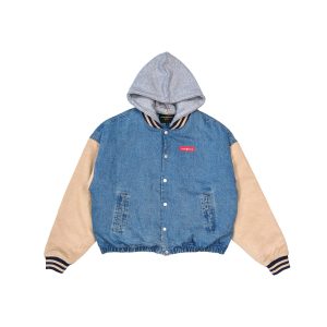 Vintage Denim Bomber Jacket